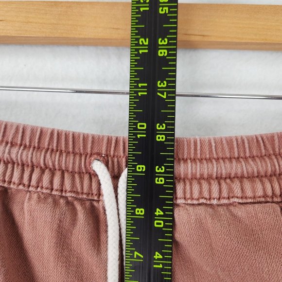 Aerie Shorts Womens Medium Terracotta Pink Loungewear Raw Hem Drawstring Casual - Picture 5 of 11